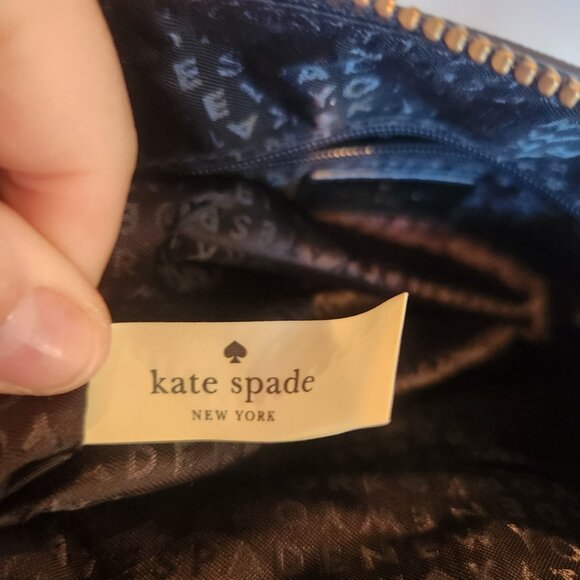 KATE SPADE Black Crossbody Gold hardware 100% leather $249 Retail NEW - Picture 6 of 7